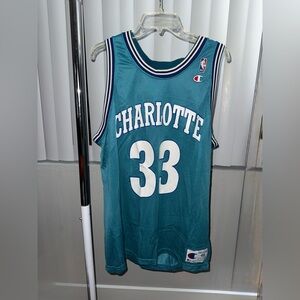 Vintage Alonzo Mourning Champion Jersey - Charlotte Hornets
